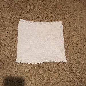 tillys white ruffled tube top